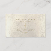 Carte De Visite professeur de musique fausse feuille d'or treize (Dos)