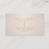 Carte De Visite professeur de musique faux feuille d'or treize sur (Dos)