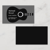 Carte De Visite professeur de musique . guitare acoustique (Devant / Derrière)