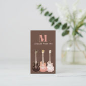 Carte De Visite Professeur de musique guitare Brown (Debout devant)