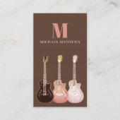 Carte De Visite Professeur de musique guitare Brown (Devant)