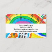 Carte De Visite Professeur de musique Guitare Enseignant Piano Ens (Dos)