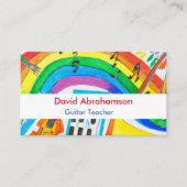 Carte De Visite Professeur de musique Guitare Enseignant Piano Ens (Devant)