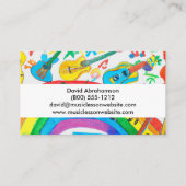 Carte De Visite Professeur de musique Guitare Enseignant Piano Ens (Dos)