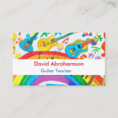 Carte De Visite Professeur de musique Guitare Enseignant Piano Ens (Devant)