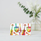 Carte De Visite Professeur de musique Guitare Enseignant Piano Ens (Debout devant)