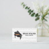 Carte De Visite Professeur de musique | Logo de piano | Pianiste (Debout devant)