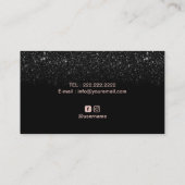 Carte De Visite Professeur de musique Moderne Parties scintillant  (Dos)