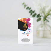 Carte De Visite Professeur de musique Moderne Treble Clef Élégant (Debout devant)