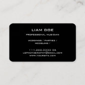 Carte De Visite Professeur de musique musicienne (Dos)