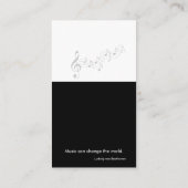 Carte De Visite Professeur de musique | Pianiste (Dos)