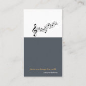 Carte De Visite Professeur de musique | Pianiste (Dos)