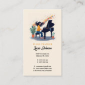 Carte De Visite Professeur de musique | Pianiste (Devant)