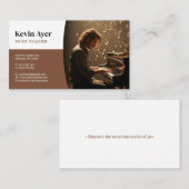 Carte De Visite Professeur de musique | Piano (Devant / Derrière)