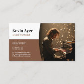 Carte De Visite Professeur de musique | Piano (Devant)
