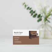 Carte De Visite Professeur de musique | Piano (Debout devant)