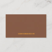 Carte De Visite Professeur de musique | Piano (Dos)
