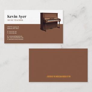 Carte De Visite Professeur de musique   Piano