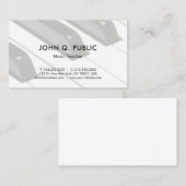 Carte De Visite Professeur de musique piano Modèle simple professi (Devant / Derrière)