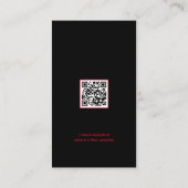 Carte De Visite Professeur de musique | Piano noir blanc (Dos)