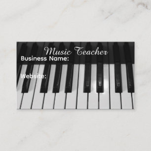 Carte De Visite Professeur de Musique Professionnel