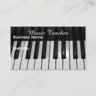 Carte De Visite Professeur de Musique Professionnel