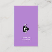 Carte De Visite Professeur de musique | Professionnel (Dos)