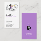 Carte De Visite Professeur de musique | Professionnel (Devant / Derrière)