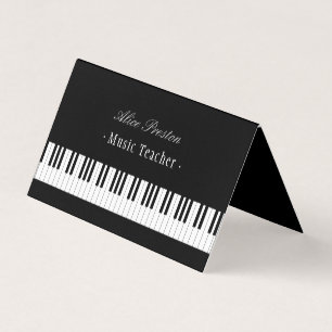 Carte De Visite Professeur de musique professionnelle  Touches de 