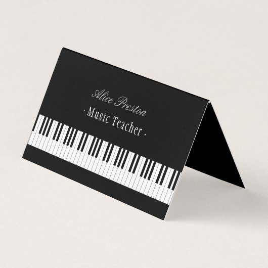 Carte De Visite Professeur de musique professionnelle| Touches de  (Devant)