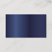 Carte De Visite Professeur de musique Royal Blue Piano Keys Élégan (Dos)