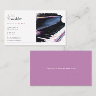 Carte De Visite Professeur de musique Touches de piano