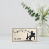 Carte De Visite Professeur de musique | Touches de piano (Debout devant)
