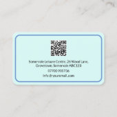 Carte De Visite Professeur de natation Enseignant Coach de natatio (Dos)