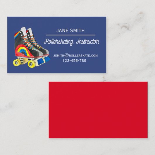 Carte De Visite Professeur de patinage (Devant / Derrière)