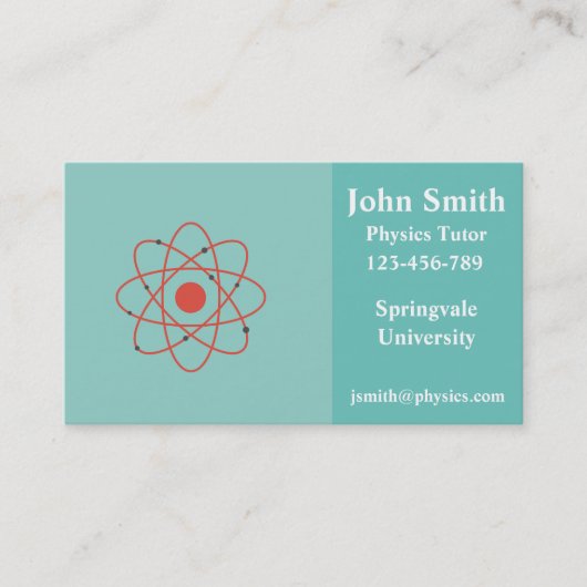 Carte De Visite Professeur de physique physique professeur de scie (Devant)