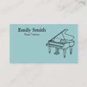 Carte De Visite Professeur de piano (Devant)
