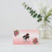Carte de visite professeur de piano (Debout devant)