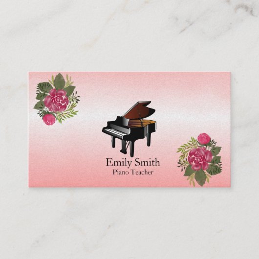 Carte de visite professeur de piano (Devant)
