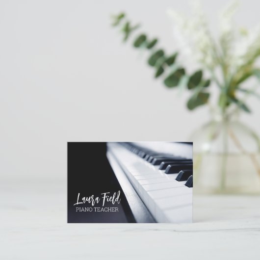 Carte De Visite Professeur de piano (Debout devant)
