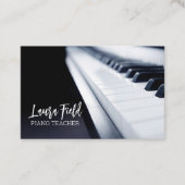 Carte De Visite Professeur de piano (Devant)