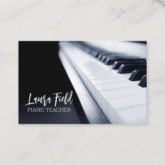 Carte De Visite Professeur de piano (Devant)