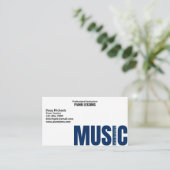 Carte De Visite Professeur de piano (Debout devant)
