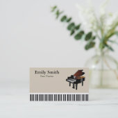 Carte De Visite Professeur de piano (Debout devant)