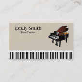 Carte De Visite Professeur de piano (Devant)