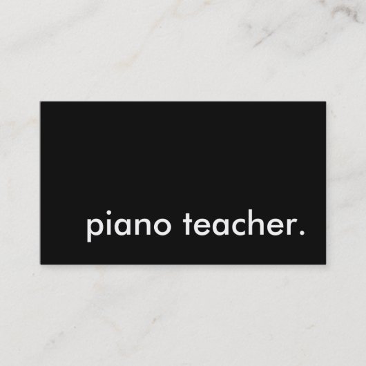 Carte De Visite professeur de piano. (Devant)