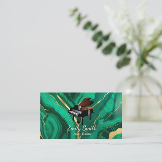 Carte De Visite Professeur de piano (Debout devant)
