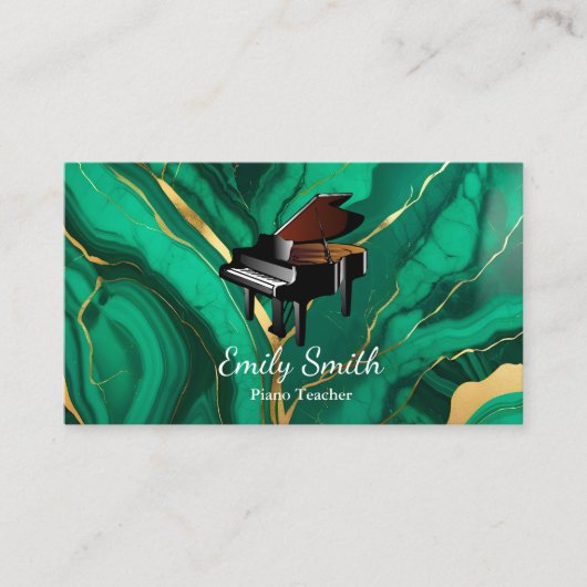 Carte De Visite Professeur de piano (Devant)