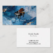 Carte De Visite Professeur de piano (Devant / Derrière)