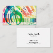 Carte De Visite Professeur de piano (Devant / Derrière)